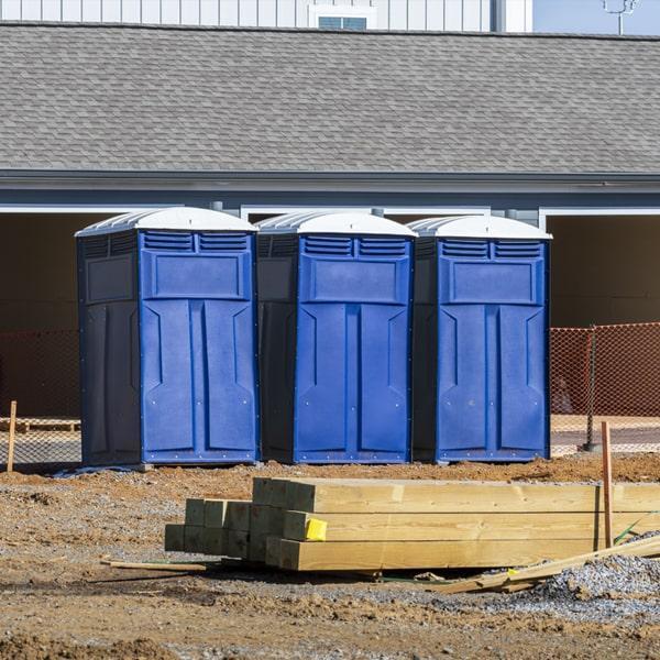 Heavy-duty construction site porta potty in Laredo, Texas